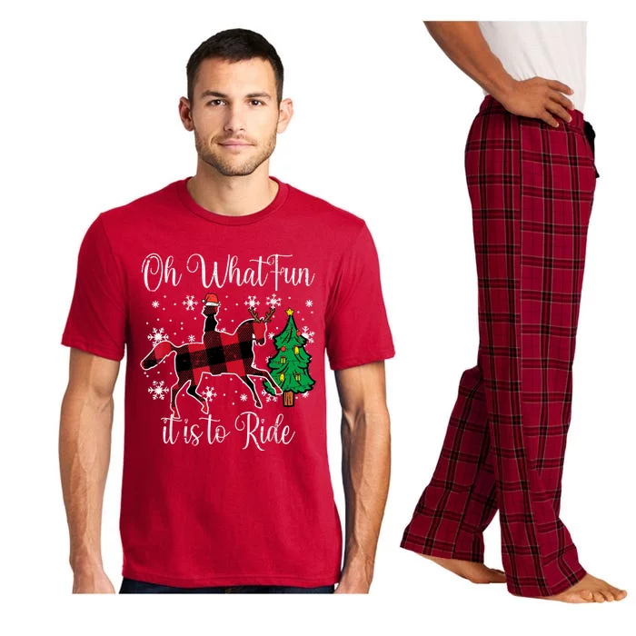 Horse Oh What Fun It Is To Ride Christmas Xmas Pajama Set