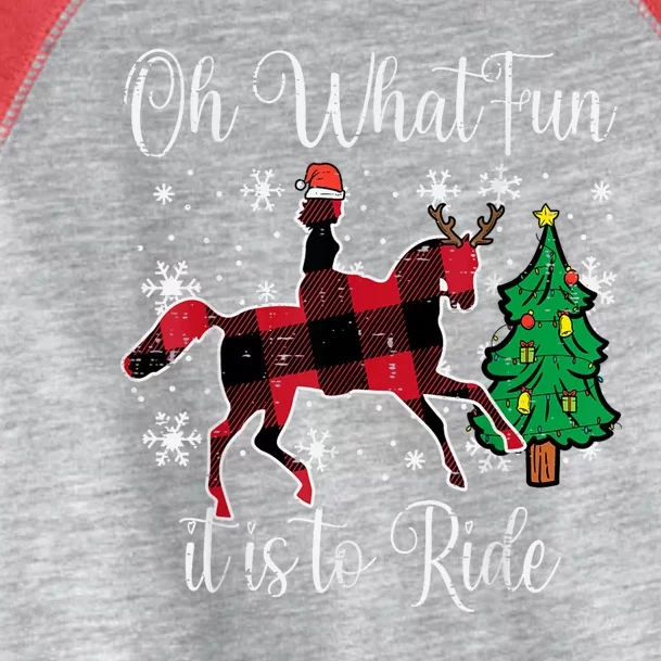 Horse Oh What Fun It Is To Ride Christmas Xmas Toddler Fine Jersey T-Shirt