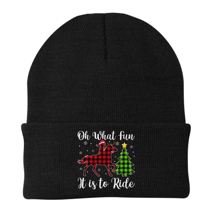 Horse Oh What Fun It Is To Ride Christmas Xmas Knit Cap Winter Beanie