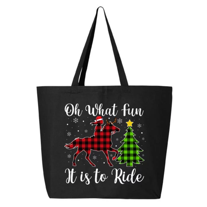 Horse Oh What Fun It Is To Ride Christmas Xmas 25L Jumbo Tote