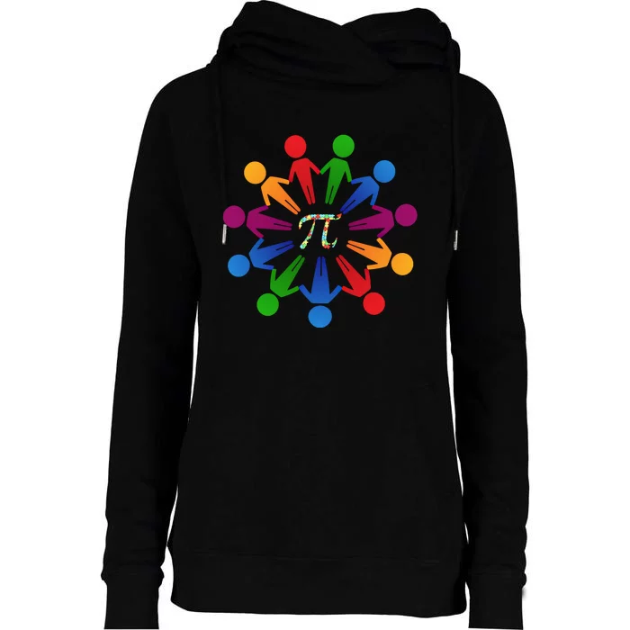 Happy Outfit With Pi Day Gift Womens Funnel Neck Pullover Hood