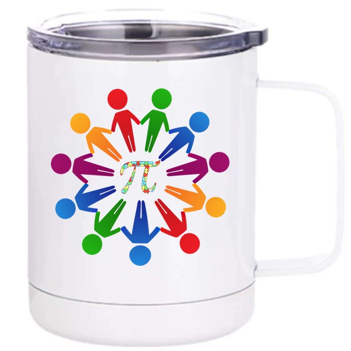 Happy Outfit With Pi Day Gift Front & Back 12oz Stainless Steel Tumbler Cup