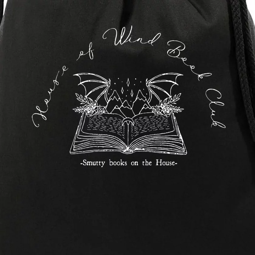 House Of Wind Book Club Acosf Drawstring Bag