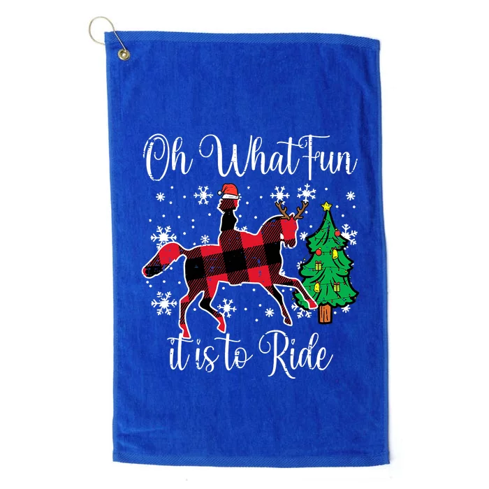 Horse Oh What Fun It Is To Ride Christmas Xmas Girls Platinum Collection Golf Towel