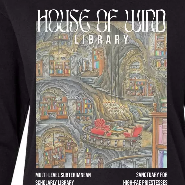 House Of Wind Library Velaris Throne Of Glass Womens Cotton Relaxed Long Sleeve T-Shirt