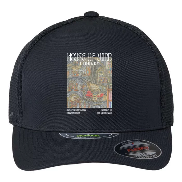 House Of Wind Library Velaris Throne Of Glass Flexfit Unipanel Trucker Cap