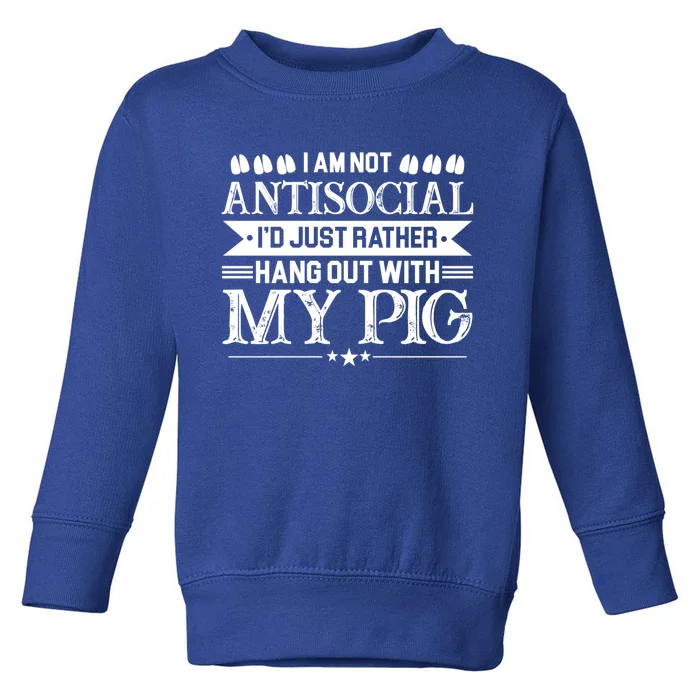 Hang Out With My Pig Funny Pig Funny Gift Cute Gift Toddler Sweatshirt