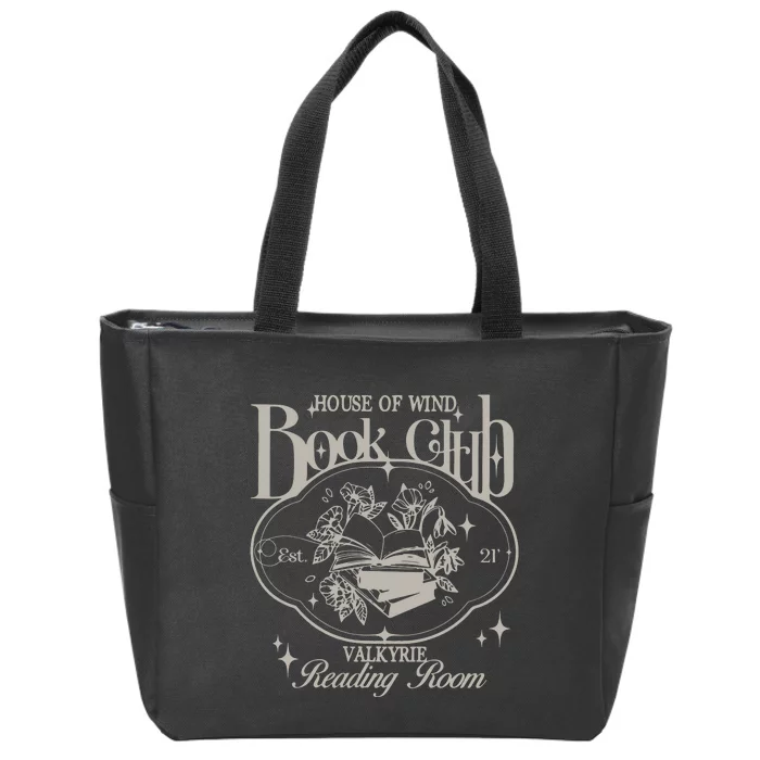 House Of Wind Book Club Acotar Library Velaris Zip Tote Bag