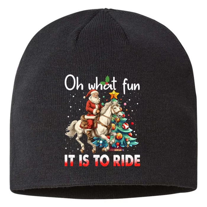 Horse Oh What Fun It Is To Ride Christmas Xmas 8 1/2in Sustainable Knit Beanie