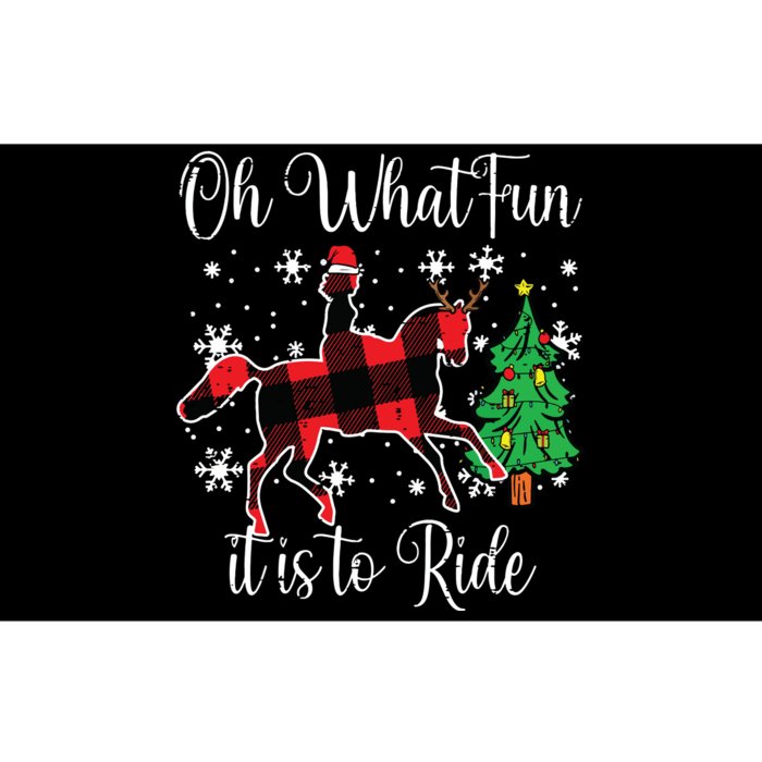 Horse Oh What Fun It Is To Ride Christmas Xmas Girls Women Bumper Sticker