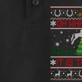 Horse Oh What Fun It Is To Ride Christmas Xmas Ugly Christmas Dry Zone Grid Performance Polo