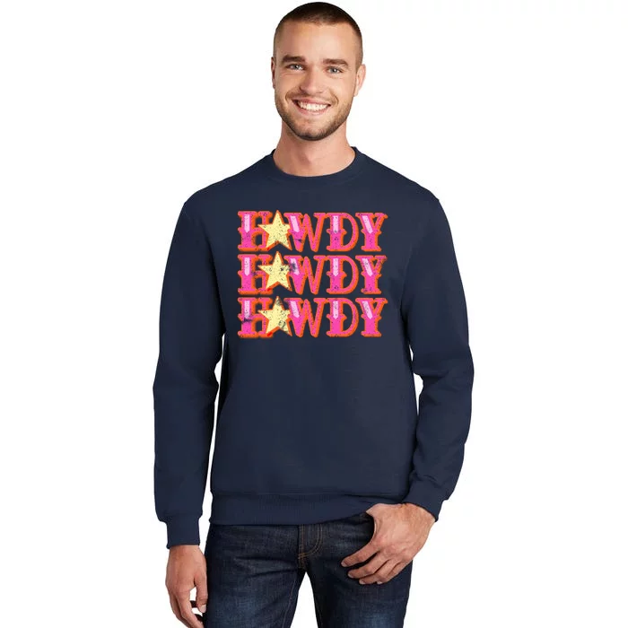 Howdy Rodeo Western Retro Vintage Country Southern Tall Sweatshirt