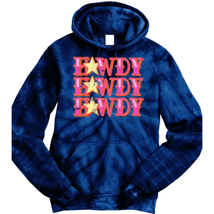 Howdy Rodeo Western Retro Vintage Country Southern Tie Dye Hoodie