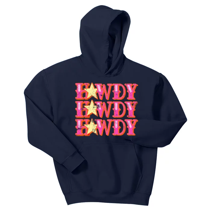 Howdy Rodeo Western Retro Vintage Country Southern Kids Hoodie