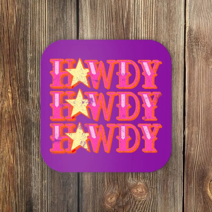 Howdy Rodeo Western Retro Vintage Country Southern Coaster