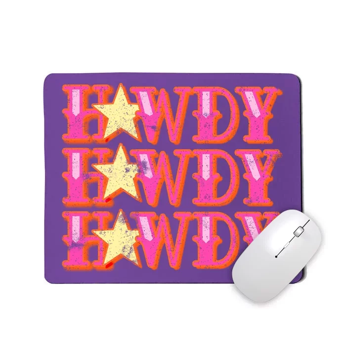 Howdy Rodeo Western Retro Vintage Country Southern Mousepad