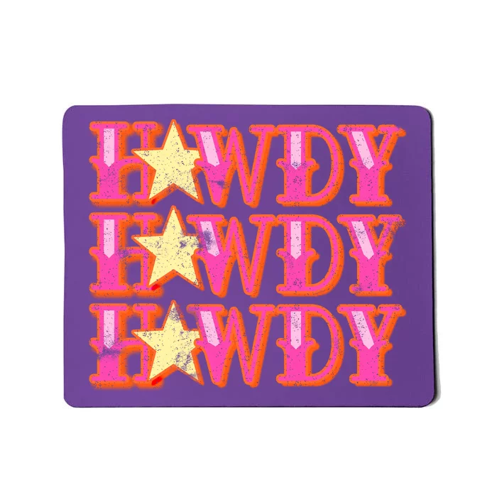 Howdy Rodeo Western Retro Vintage Country Southern Mousepad