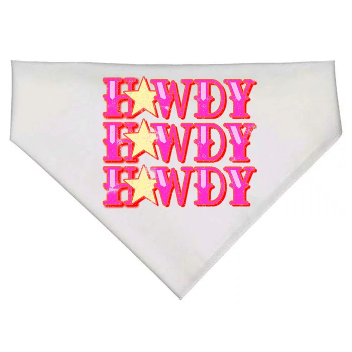 Howdy Rodeo Western Retro Vintage Country Southern USA-Made Doggie Bandana