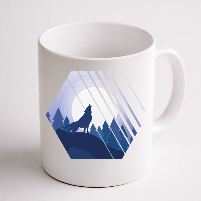 Howling Wolf Front & Back Coffee Mug