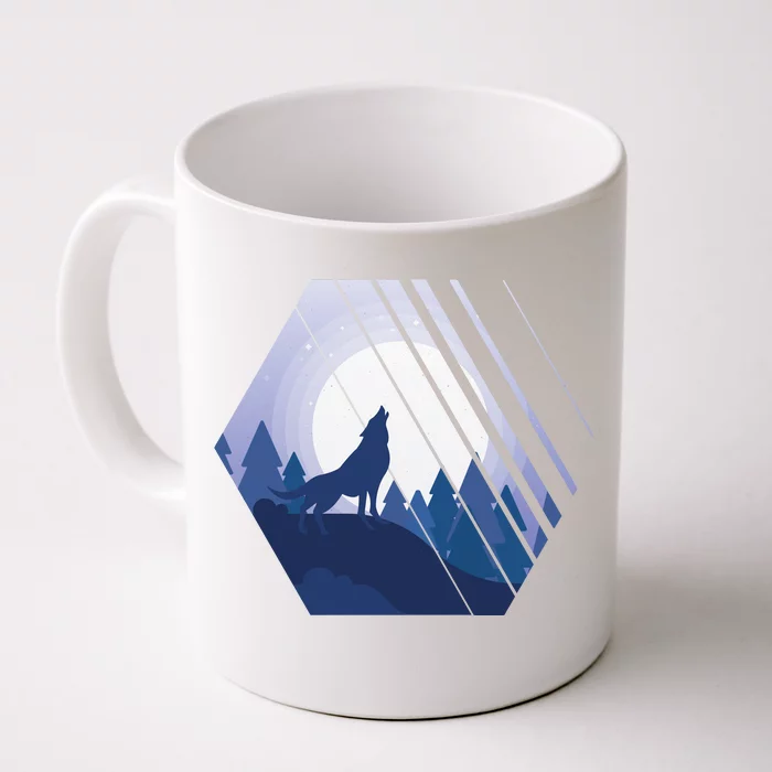 Howling Wolf Front & Back Coffee Mug