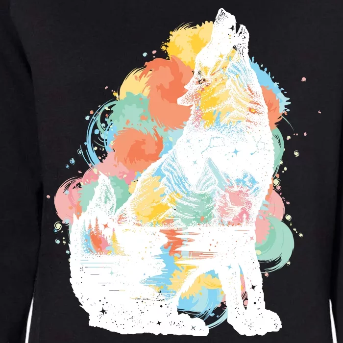 Howling Wolf Wilderness Womens California Wash Sweatshirt