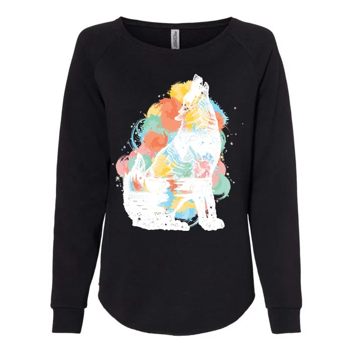 Howling Wolf Wilderness Womens California Wash Sweatshirt