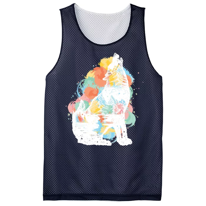 Howling Wolf Wilderness Mesh Reversible Basketball Jersey Tank