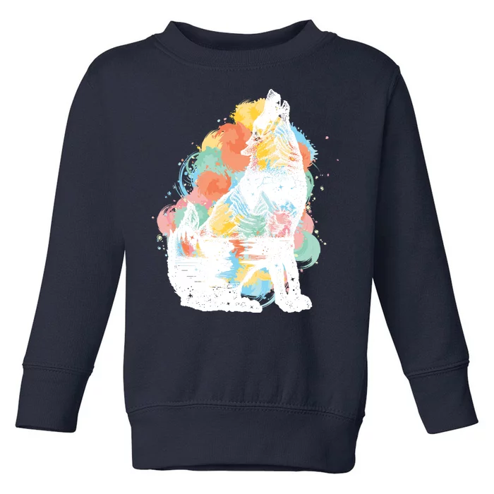 Howling Wolf Wilderness Toddler Sweatshirt