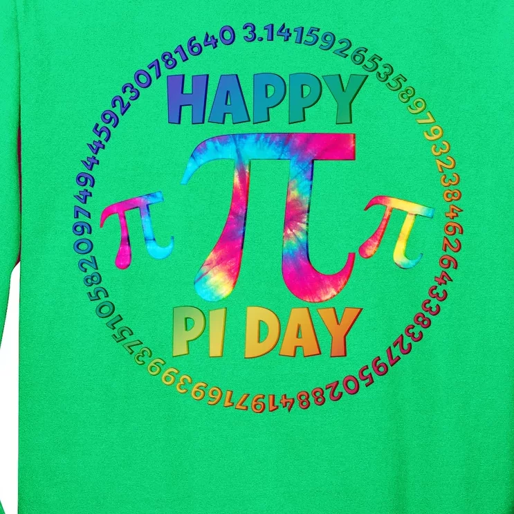 Happy Pi 3.14 Day Rainbow Tie Dye Long Sleeve Shirt