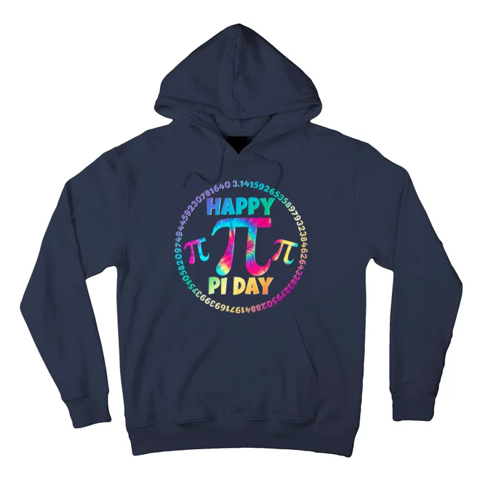 Happy Pi 3.14 Day Rainbow Tie Dye Hoodie