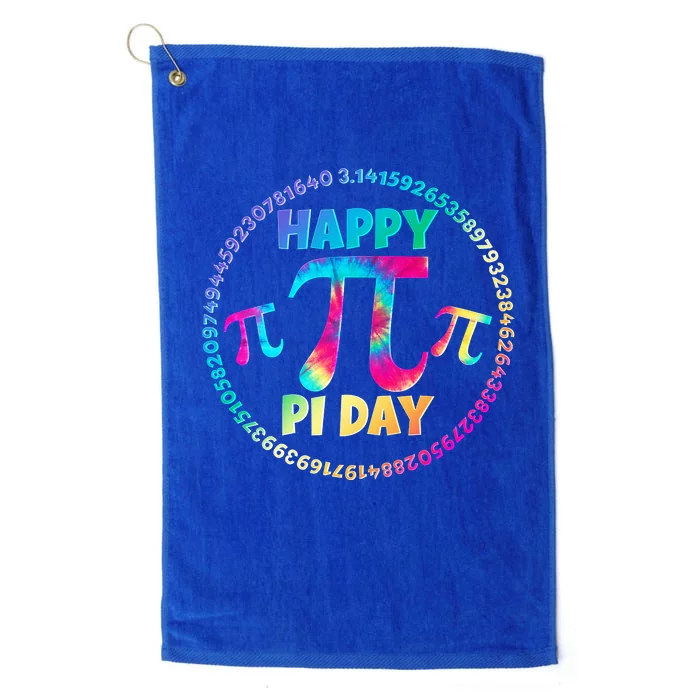 Happy Pi 3.14 Day Rainbow Tie Dye Platinum Collection Golf Towel