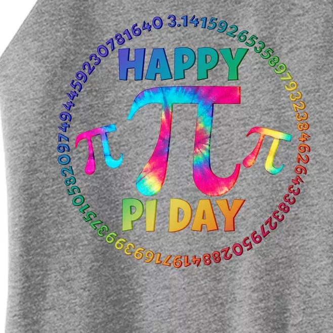 Happy Pi 3.14 Day Rainbow Tie Dye Women’s Perfect Tri Rocker Tank