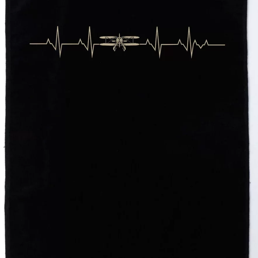 Heartbeat Plane Aviation Aircraft Flying Airplane Pilot Platinum Collection Golf Towel