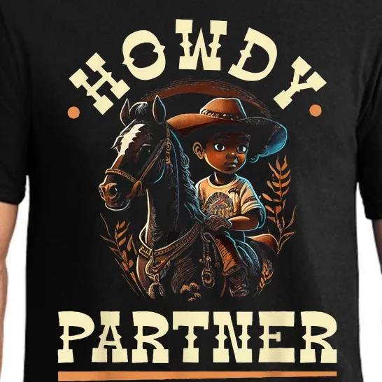 Howdy Partner African American Rodeo Cowboy Pajama Set