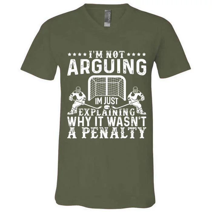 Hockey Player Arguing V-Neck T-Shirt