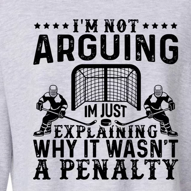 Hockey Player Arguing Cropped Pullover Crew