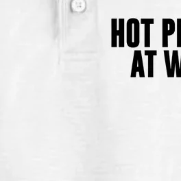 Hot Person At Work Funny Sarcastic Humor Dry Zone Grid Performance Polo