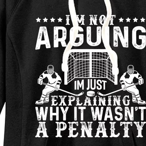 Hockey Player Arguing Gift Funny Hockey Gift Women's Fleece Hoodie