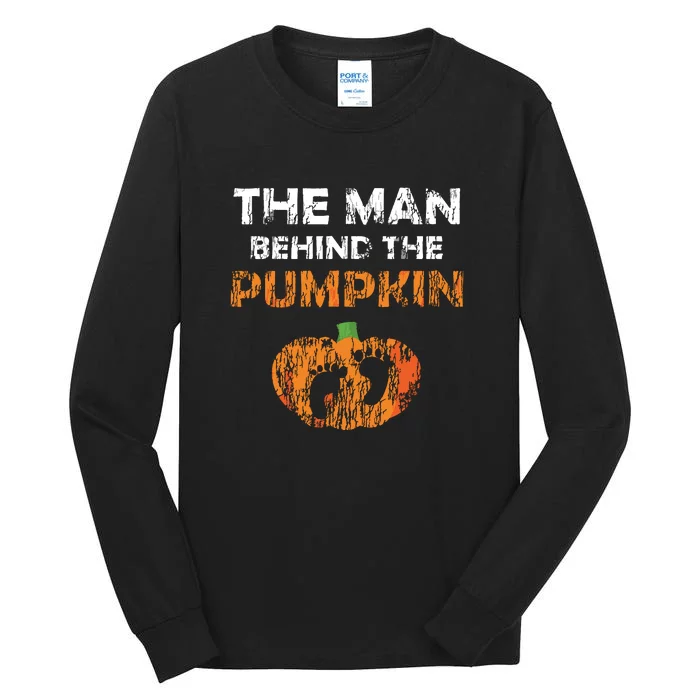 Halloween Pregnancy Announcement The Man Behind The Pumpkin Tall Long Sleeve T-Shirt