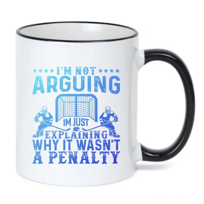 Hockey Player Arguing Gift Funny Hockey Gift Black Color Changing Mug