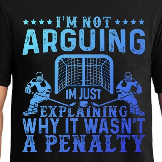 Hockey Player Arguing Gift Funny Hockey Gift Pajama Set