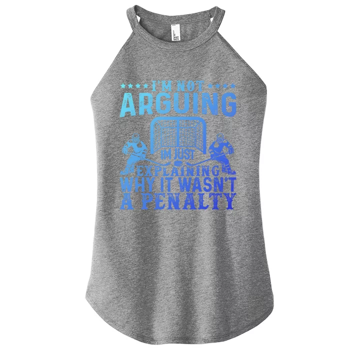 Hockey Player Arguing Gift Funny Hockey Gift Women’s Perfect Tri Rocker Tank