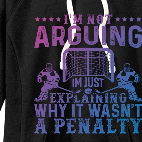 Hockey Player Arguing Gift Funny Hockey Gift Women's Fleece Hoodie