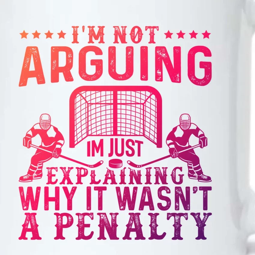 Hockey Player Arguing Gift Funny Hockey Gift Black Color Changing Mug