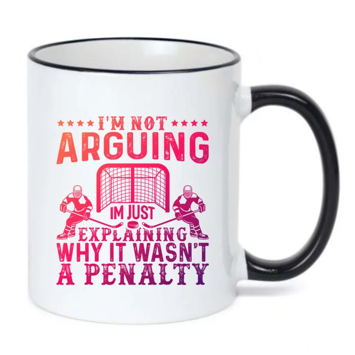 Hockey Player Arguing Gift Funny Hockey Gift Black Color Changing Mug