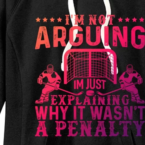 Hockey Player Arguing Gift Funny Hockey Gift Women's Fleece Hoodie