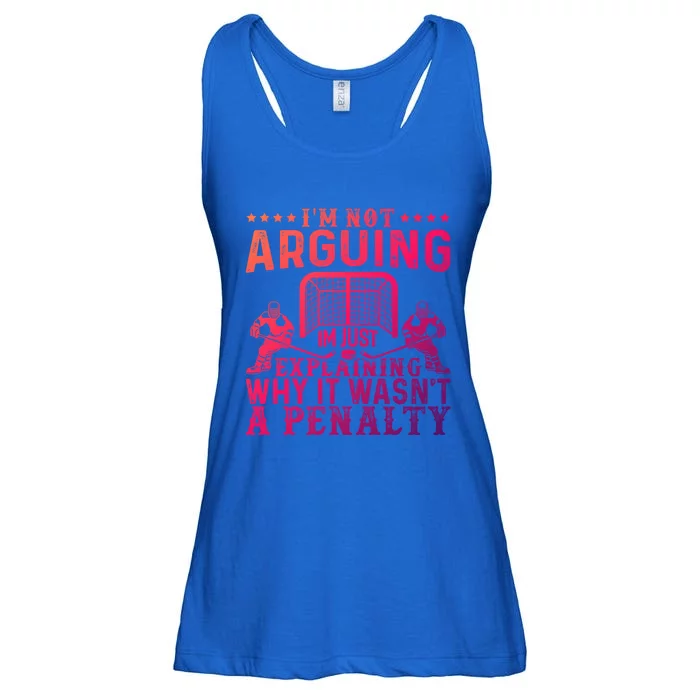 Hockey Player Arguing Gift Funny Hockey Gift Ladies Essential Flowy Tank