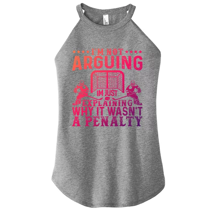 Hockey Player Arguing Gift Funny Hockey Gift Women’s Perfect Tri Rocker Tank