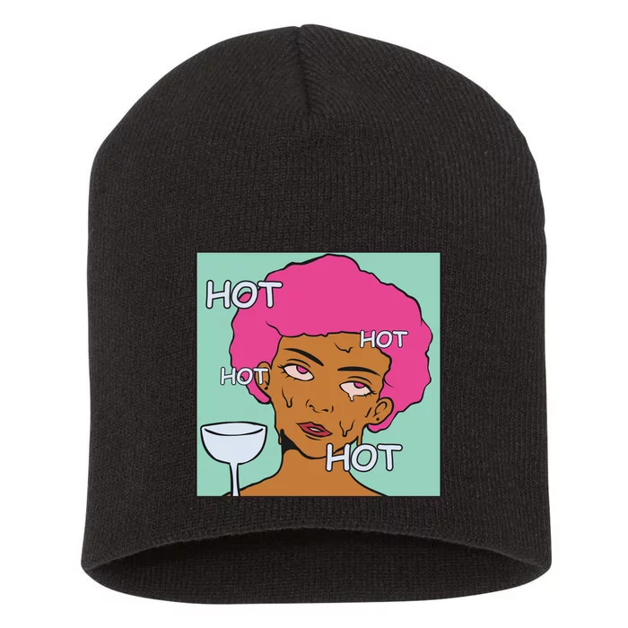 Hot Pop Art Short Acrylic Beanie