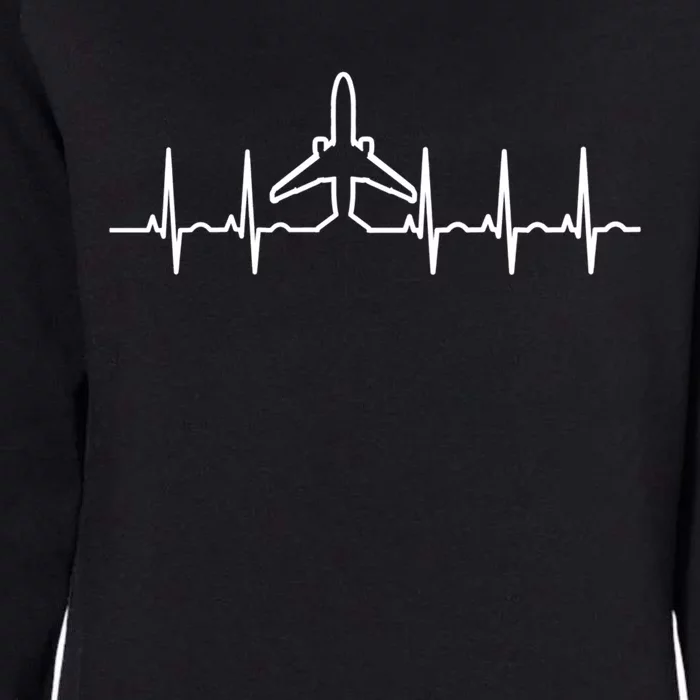 Heartbeat Pilot Aviation Airplane Aircraft Christmas Gift Womens California Wash Sweatshirt